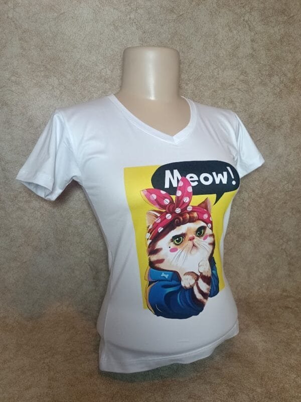 Camiseta Gato Meow - Imagen 2